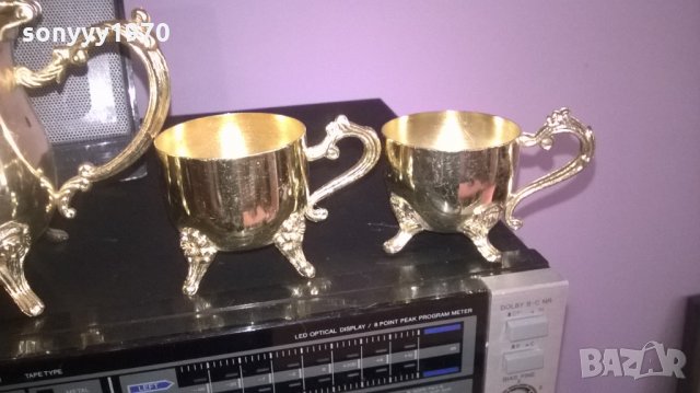 ретро колекция-метален сервиз в цвят злато-внос швеицария, снимка 6 - Колекции - 25328204