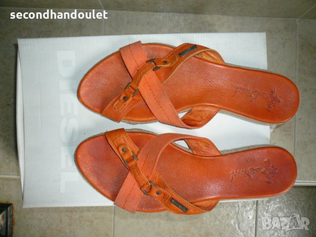 DIESEL дамски чехли естествена кожа, снимка 2 - Сандали - 25323192