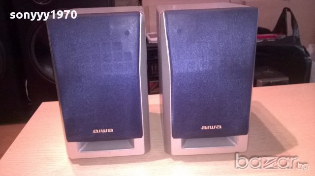 Aiwa-тонколони 2 броя-24/19/14см-внос швеицария, снимка 8 - Тонколони - 14033097