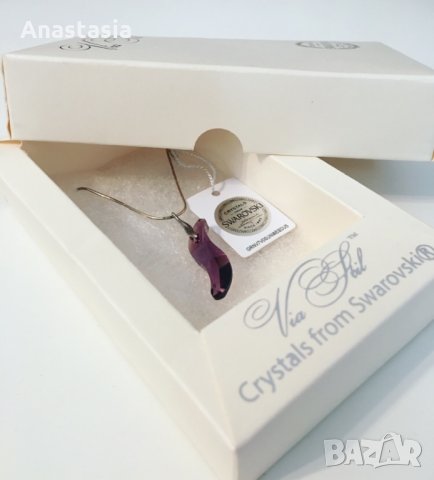 Колие Swarovski кристали в подаръчна опаковка, снимка 6 - Колиета, медальони, синджири - 25395807