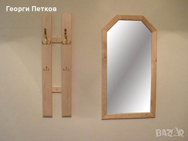 Антре-огледало и закачалка от масив, снимка 13 - Огледала - 14796567