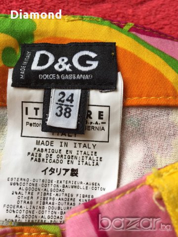 100 % D&G Dolce&Gabbana Нов оригинален флорален панталон, снимка 9 - Панталони - 17968208