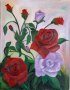 Маслена картина Рози, снимка 2
