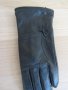 Черни дамски кожени ръкавици с подплата от естествена кожа, нови , снимка 1 - Шапки - 16073943