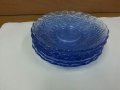 Стъклени чинии и поднос цветно синьо стъкло, снимка 6