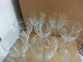 Ретро кристални чаши за вино гравирани, снимка 4