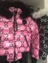 Дамско яке с лисица Gucci розово , снимка 1 - Якета - 23443900