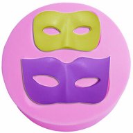 2 вида Карнавална маска домино за очи силиконов молд форма за декорация торта фондан шоколад и др., снимка 1 - Форми - 16189692