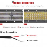  4-редов комбо ЛЕД бар с 126 диода 384W, 26880 лумена Нов модерен дизайн , снимка 2 - Аксесоари и консумативи - 25019734