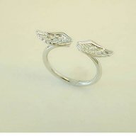 Малко пръстенче "Ангелски криле"/А-42/ В наличност два цвята, снимка 4 - Пръстени - 11298219