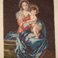 Гоблен "Мадоната с детето" по Бертоломе Морильо, снимка 1 - Гоблени - 16069567