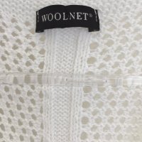 Ефектна бяла блуза WOOLNET, снимка 3 - Тениски - 22230075
