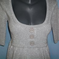 Дизайнерска "Малка" сребърна рокля тип туника "Тopstudio", снимка 3 - Рокли - 14477496