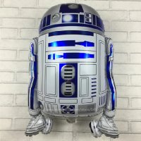 R2D2 R2-D2 дроид робот Star Wars Междузвездни Войни фолио фолиев балон хелий въздух парти рожден ден, снимка 1 - Други - 23874501