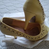 Жълти обувчици, снимка 6 - Дамски обувки на ток - 23123011