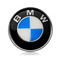 Емблема за волана на автомобил с логото на BMW 45мм E46 E30, лепяща оригинална син бял цвят, снимка 1 - Аксесоари и консумативи - 21530965