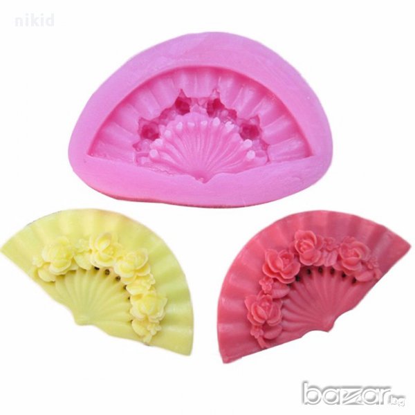 ветрило и ситнички рози силиконов молд форма за украса декор торта фондан шоколад и др., снимка 1