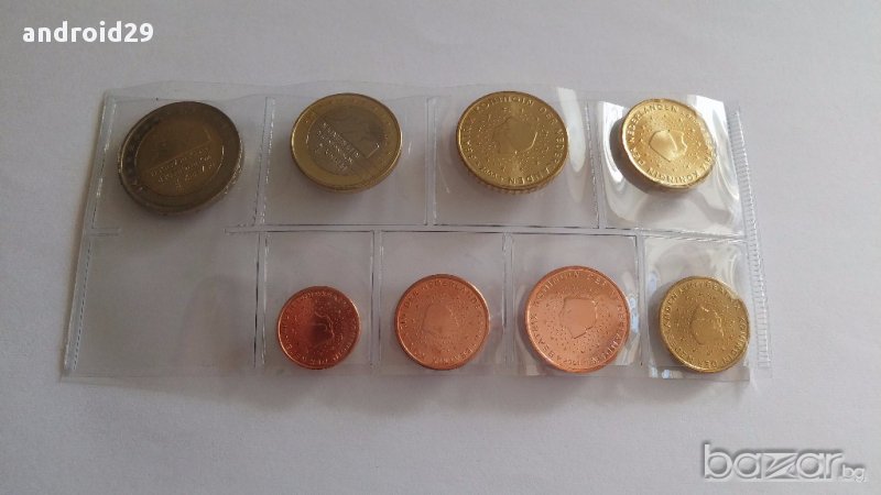 Холандия Евро Монети - пълен сет 2002 г., снимка 1