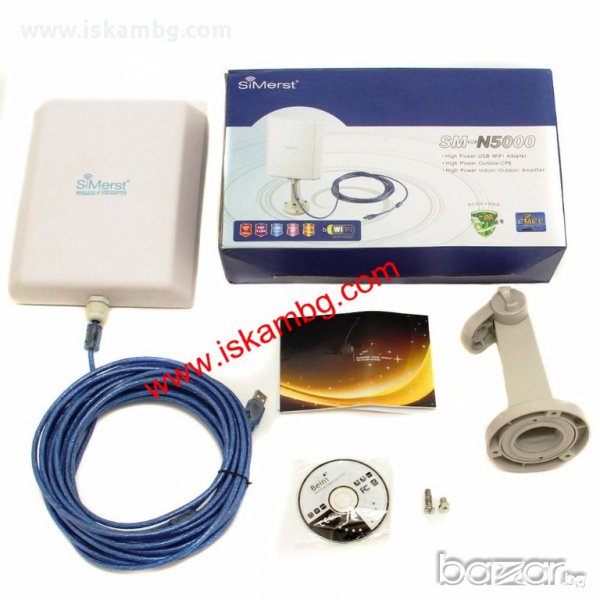 Мощна USB WiFi антена за външен монтаж, снимка 1