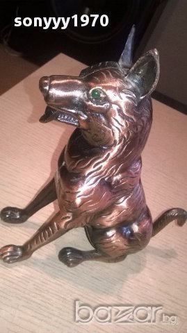 Куче/вълк-метална запалка-17/17/6см-внос швеицария, снимка 12 - Антикварни и старинни предмети - 16160595