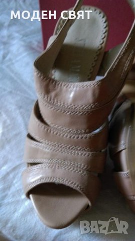 Италиански сандали с висок ток №35, снимка 2 - Сандали - 21521889