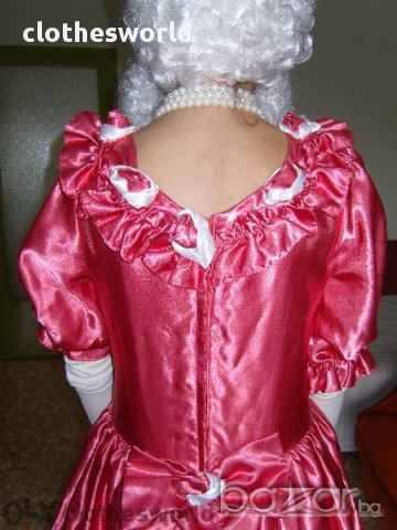 Бална рокля във викториански стил в розово и бяло, снимка 7 - Рокли - 11690524