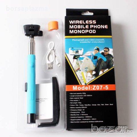 Bluetooth селфи стик (монопод) Z07-5 за смартфони, снимка 12 - Калъфи, кейсове - 10582025
