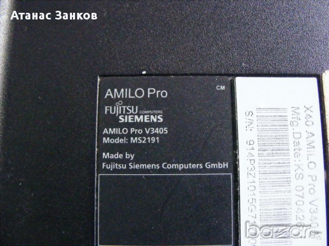 Лаптоп за части Fujitsu Siemens Amilo Pro V3405, снимка 5 - Части за лаптопи - 17763607