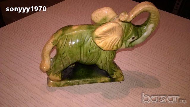 Керамичен слон-14/12/5см-внос швеицария, снимка 12 - Антикварни и старинни предмети - 15840792