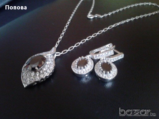 Нов луксозен  масивен сребърен комплект, снимка 2 - Бижутерийни комплекти - 14135726