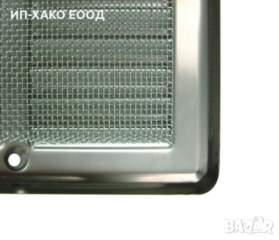 ВЕНТИЛАЦИОННА РЕШЕТКА С МОНТАЖНА РАМКА И МРЕЖА ПРОТИВ НАСЕКОМИ, снимка 3 - Строителни материали - 22199300
