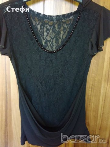 Блуза с дантелен гръб, снимка 2 - Тениски - 18323978
