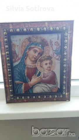 Св. Богородица с Младенеца, снимка 2 - Картини - 20859575