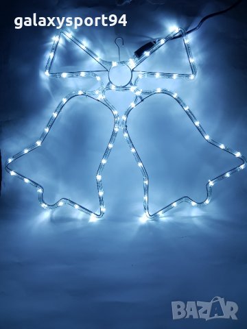 Бяла Лед Мини Снежинка 35 х 35см Коледна Украса, снимка 4 - Лед осветление - 23468871