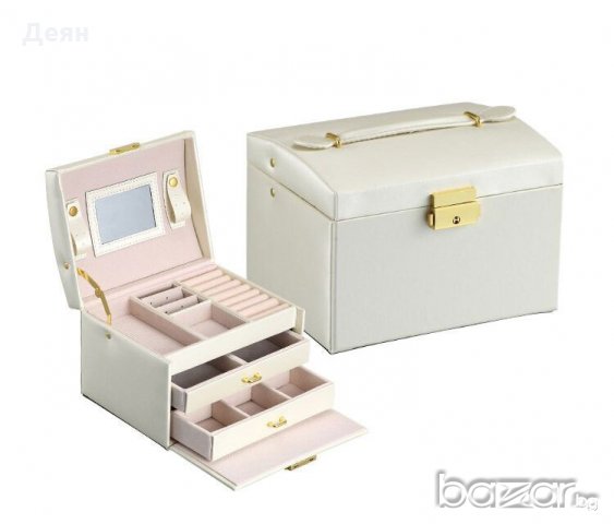 1756 Кутия за бижута тип куфар, снимка 4 - Комплекти и лотове - 19532648
