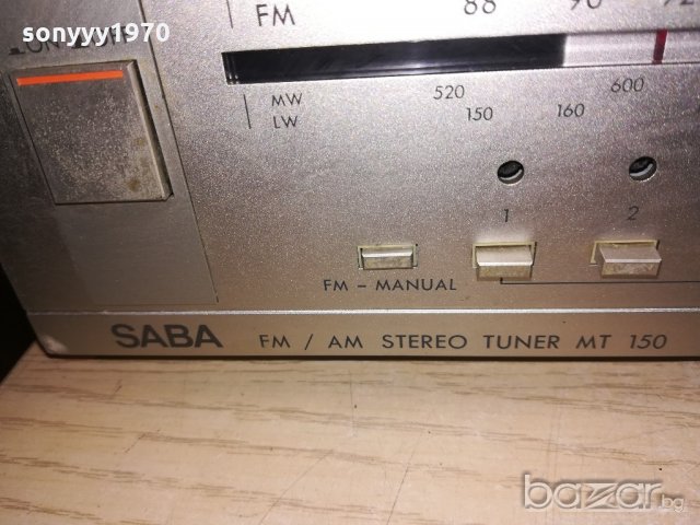 saba mt150-stereo tuner-внос франция, снимка 8 - Ресийвъри, усилватели, смесителни пултове - 21375499