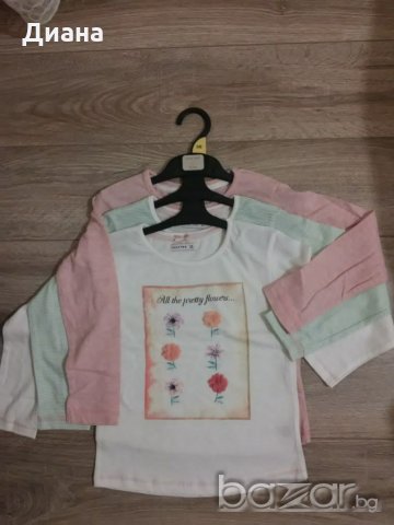 Комплект от 3 блузи и 1 клин, 5-6 г, снимка 2 - Детски комплекти - 21273532