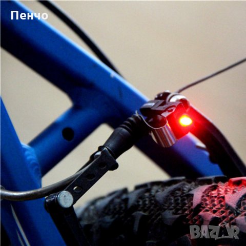 Стоп светлина за спирачка на задно колело на велосипед LED за Предупреждение за безопасност лампа  , снимка 10 - Аксесоари за велосипеди - 21842397