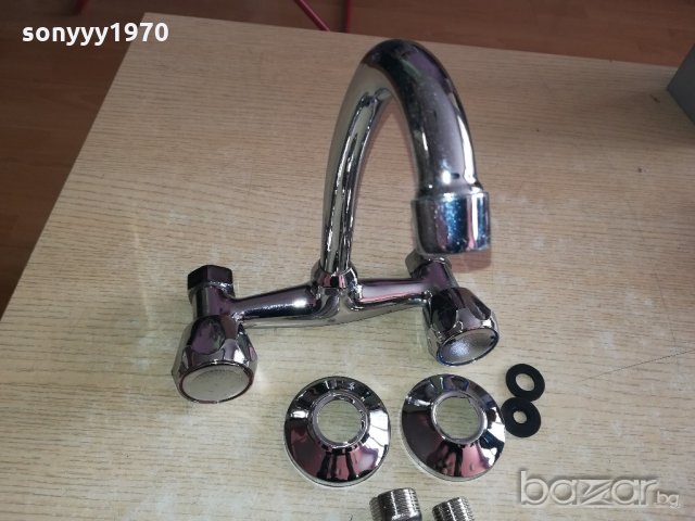 нов смесител за мивка с извит чучур, снимка 2 - Смесители - 20853917