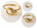 златен пръстен с циркон -КАПЧИЦА- 1.51 гр/ размер №52