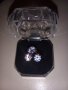 ПРОМО Нов годежен Позлатен с 18к злато дамски Пръстен + обеци с истински австралийски кристал, снимка 8