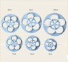 сет 6 огромни резци резец форма форми за направа на красива роза за украса торта фондан шоколад , снимка 2