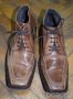 Manfield мъжки кожени обувки естествена кожа светло кафяви, снимка 3