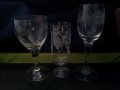 Три вида по четири чаши за концентрат стъклени от едно време, снимка 11