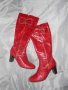 Елегантни кожени ботуши Fiorelli червени със златни елементи , снимка 6