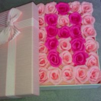 Кутии с хартиени рози, снимка 4 - Декорация за дома - 24676429