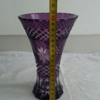 Кристална ваза цветен кристал, снимка 2 - Антикварни и старинни предмети - 23822279