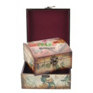 Комплект от 2бр. дървени кутии с цветен принт - цветя и пеперуди. , снимка 3 - Декорация за дома - 15763602