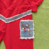 Спортен комплект от червен суичър и панталон, нов, размер 116, снимка 8 - Детски комплекти - 17861153