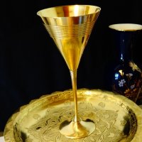 Швейцарски месингов бокал за мартини., снимка 6 - Антикварни и старинни предмети - 21977386